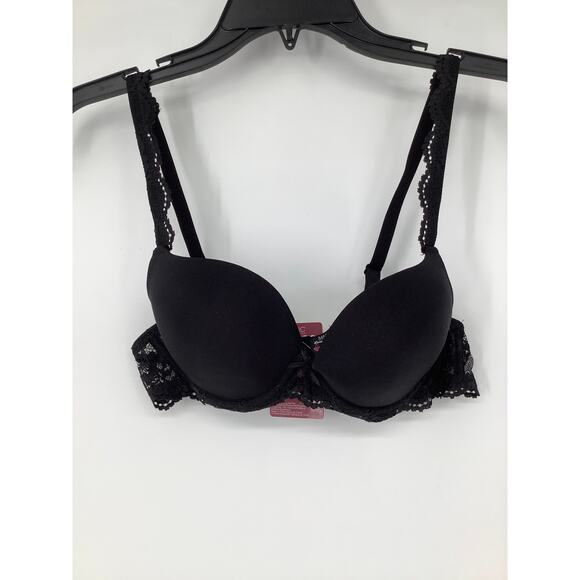 Magic Bodyfashion Women's 34A Black Luxury Gel Bra Underwire Lace Trim G28-16 - Picture 2 of 7